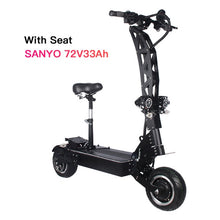 Load image into Gallery viewer, Fashion 72V 7000W Electric Scooter With Seat 11inch Off Road Dual Motor Foldable Electric Scooter for Adults