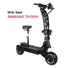 Load image into Gallery viewer, Fashion 72V 7000W Electric Scooter With Seat 11inch Off Road Dual Motor Foldable Electric Scooter for Adults