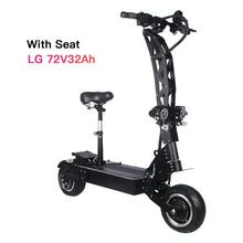 Load image into Gallery viewer, Fashion 72V 7000W Electric Scooter With Seat 11inch Off Road Dual Motor Foldable Electric Scooter for Adults
